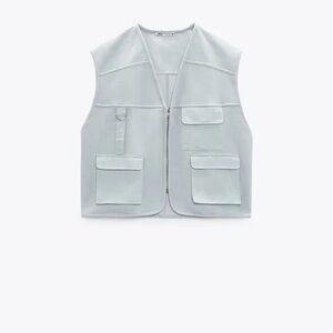 Zara Soft Gray Sleeveless Vest